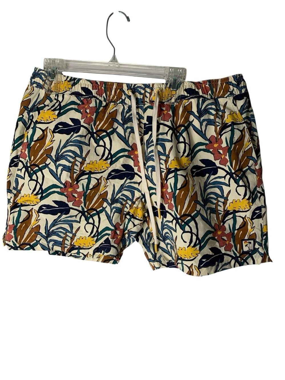 Marine Layer Swim Trunk Natural Floral men's size XL NEW WITH TAGS